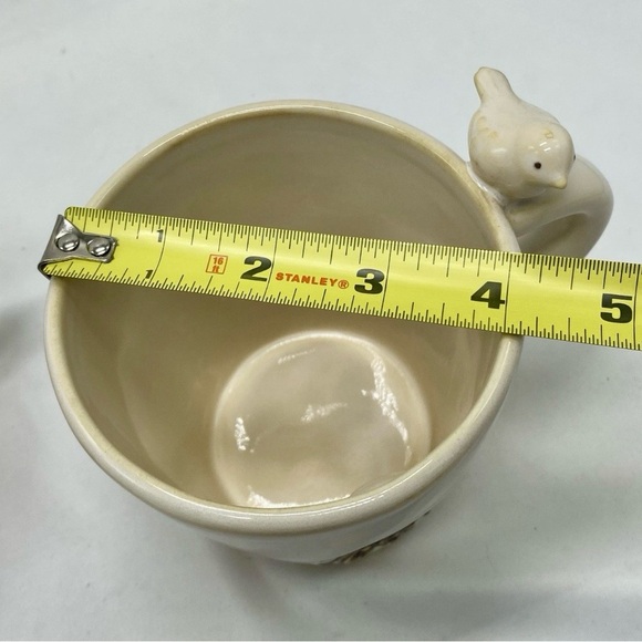 Pottery Barn 1 Ceramic Bird Nest Mug - Cream and Blue - Picture 9 of 10